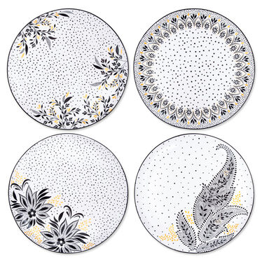 Sara Miller Artisanne Noir Set of 4 Dinner Plates Sara Miller Artisanne Noir Set of 4 Dinner Plates